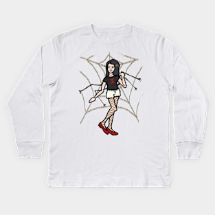 Arachnid Girl Kids Long Sleeve T-Shirt